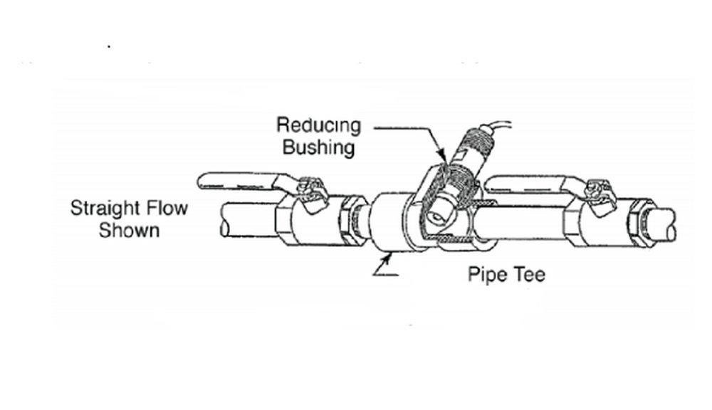 Rosemount Analytical PVC Flow Through Tee for 3900 and 3900VP pH and ORP Series Sensors 