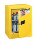 Justrite Yellow Safety Cabinet with 1-Manual Close Door 