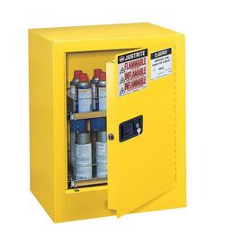 Aerosol Can Safety Cabinet Yellow Manual Close