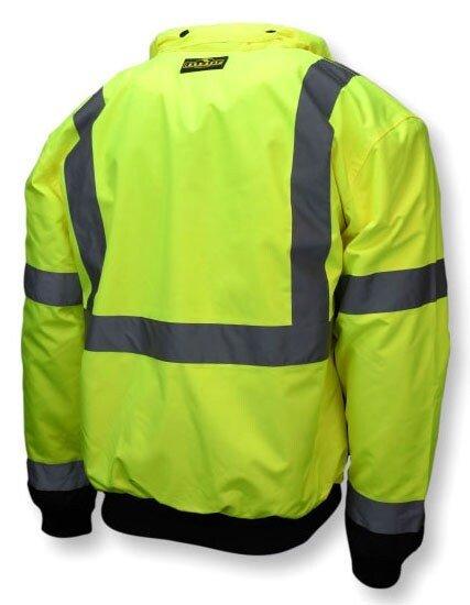 Hi-Viz Green Bomer Safety Jacket in Hi-Viz Green 