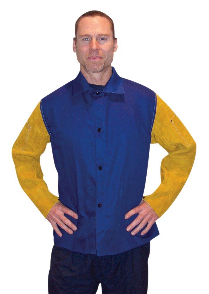 Blue/Tan FLAME-RETARDANT WELDING JACKET 2XL 