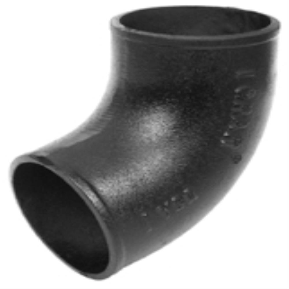 Black No Hub 72 Degree Cast Iron 1/5 Bend 
