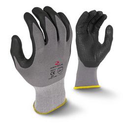 15G Micro-Foam Nitrile Gripper Gloves in Grey, XL