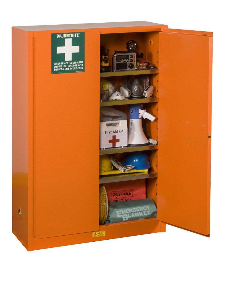 Justrite Orange Manual Close Safety Cabinet 