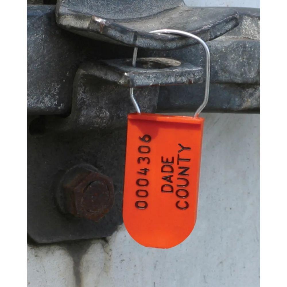 AccuformNMC Red Plastic Padlock Wire Seals 100 Pack 