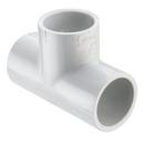 White Socket Weld 140F Schedule 40 Standard Domestic PVC Reducing Tee in White 