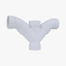 White PVC DWV 3-Piece Double Combination Wye (Fabricated) 