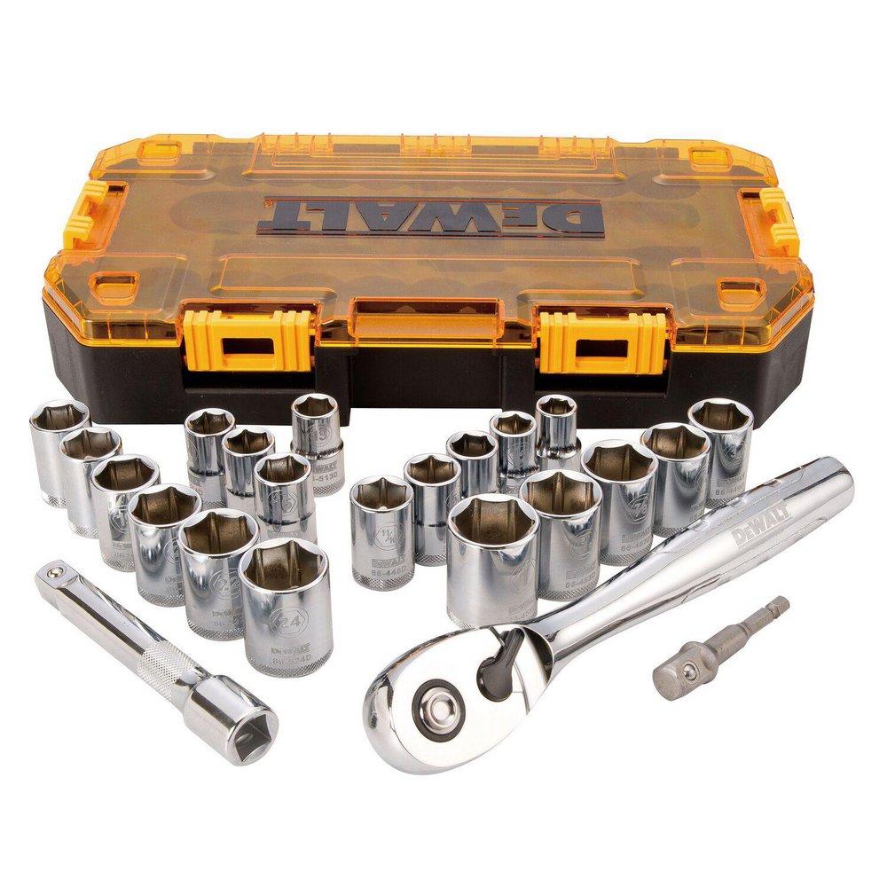 DEWALT Chrome Drive Socket Set 