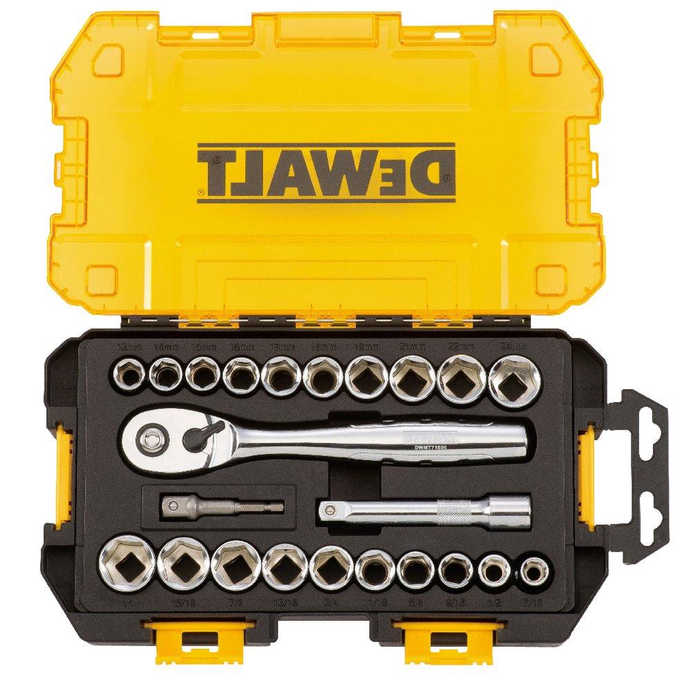 DEWALT Chrome Drive Socket Set 