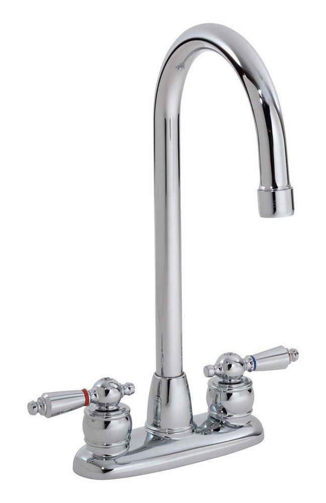 Symmons Industries Polished Chrome Bar Sink Faucet with Double Lever Handle 
