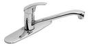 3-Hole Deckmount Swing Kitchen Faucet with Single Lever Handle and Aerator in Polished Chrome