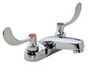 Symmons Industries Polished Chrome Centerset Bathroom Sink Faucet with Double Wristblade Handle 