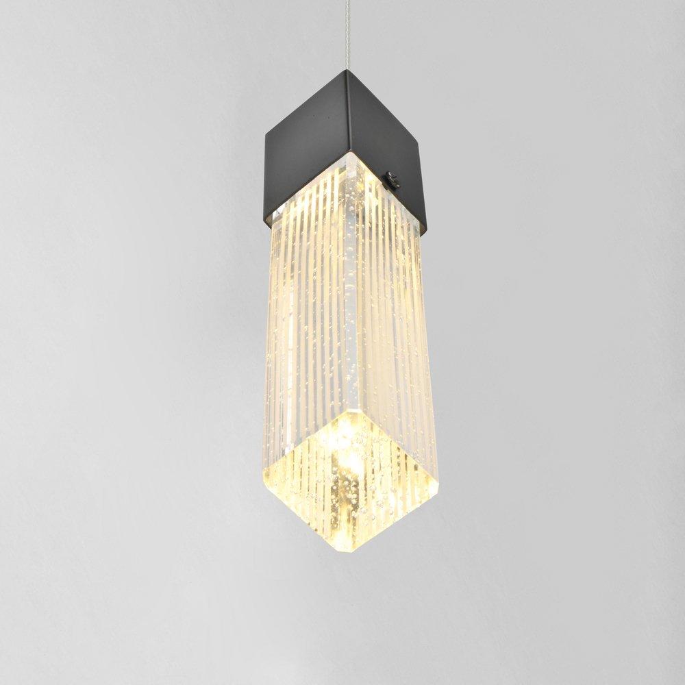 ET2 Lighting Bronze 12 in. 1-Light LED Mini Pendant 