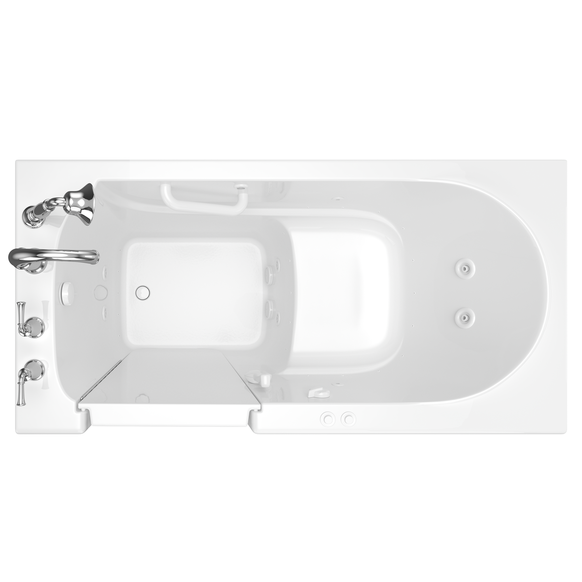 American Standard White 30 x 60 in. Whirlpool Walk-in Bathtub with Left Drain 