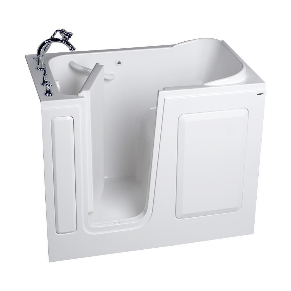 American Standard White 48 x 28-1/2 in. Soaker Walk-In Bathtub in White 