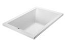 White 48 x 32 in. Soaker Drop-In Bathtub with End Drain 
