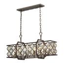 Elk Home Weathered Bronze 6-Light Island Pendant 