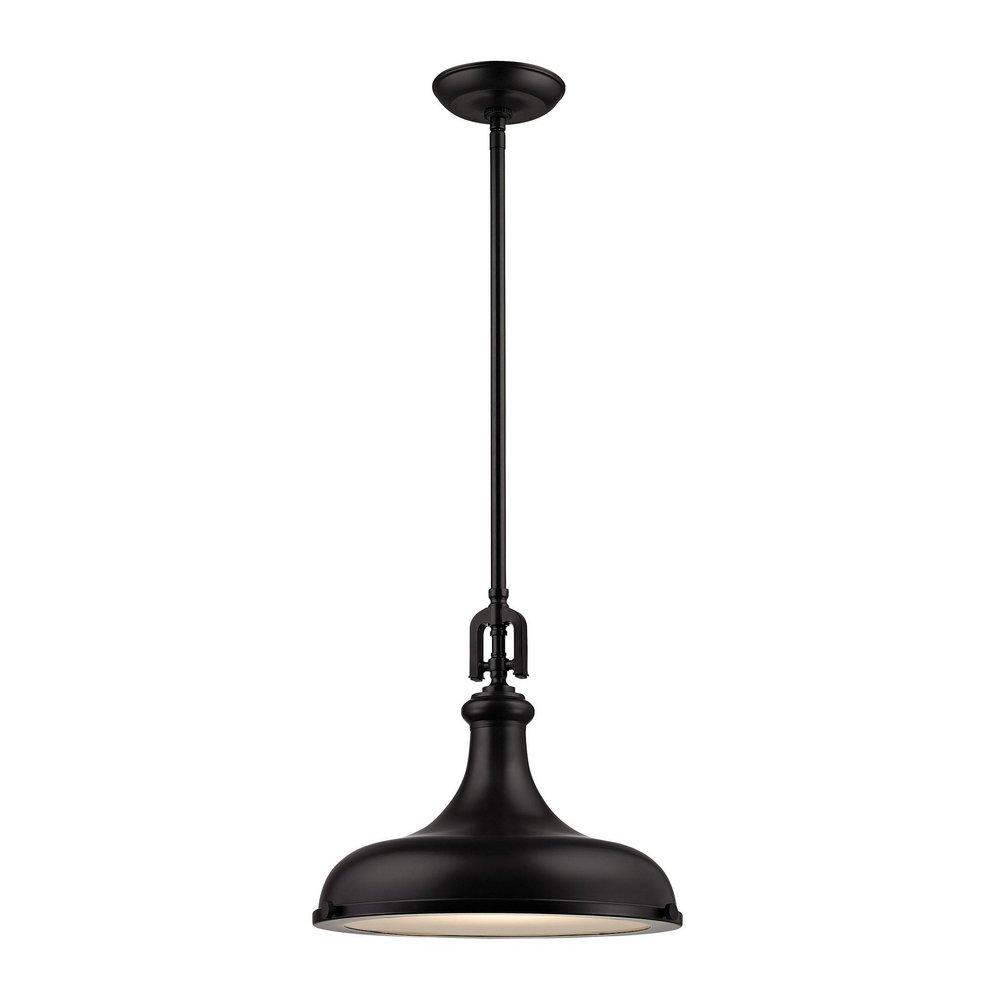 Elk Home Oil Rubbed Bronze 100W 1-Light Pendant 
