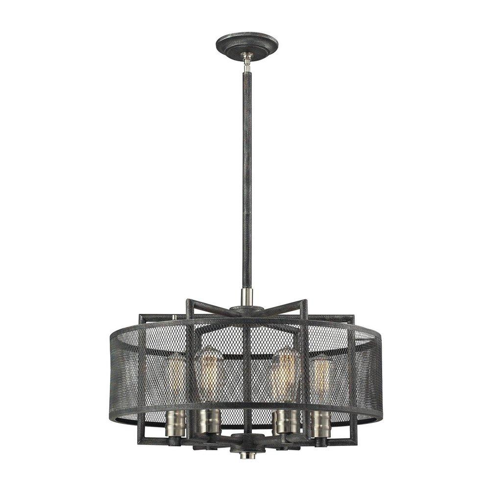 Elk Home Brushed Nickel/Silvered Graphite 6-Light Medium E-26 Base Chandelier 
