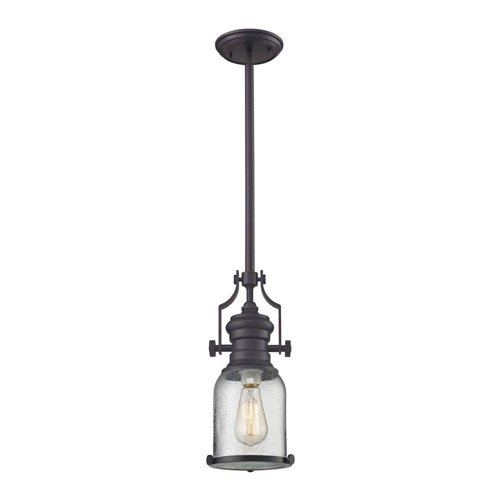 Elk Home Oil Rubbed Bronze 100W 1-Light Pendant 
