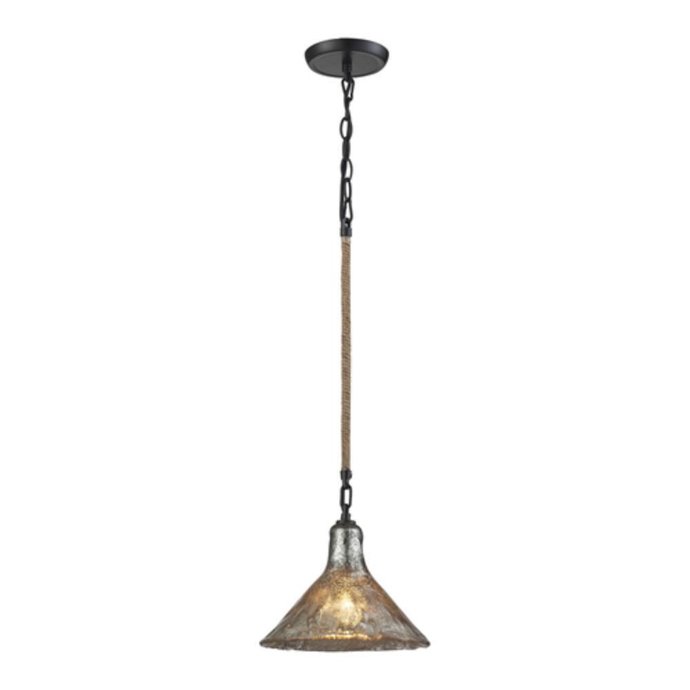 Elk Home Oil Rubbed Bronze 60W 1-Light Pendant Ceiling Light 