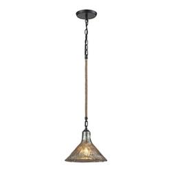 60W 1-Light Pendant Ceiling Light in Oil Rubbed Bronze