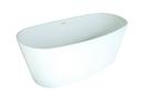 Hydro Systems White 64 x 31 in. Hydroluxe Solid Surface Oval Whirlpool with Center Drain 