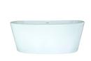 Hydro Systems White 64 x 31 in. Hydroluxe Solid Surface Oval Whirlpool with Center Drain 