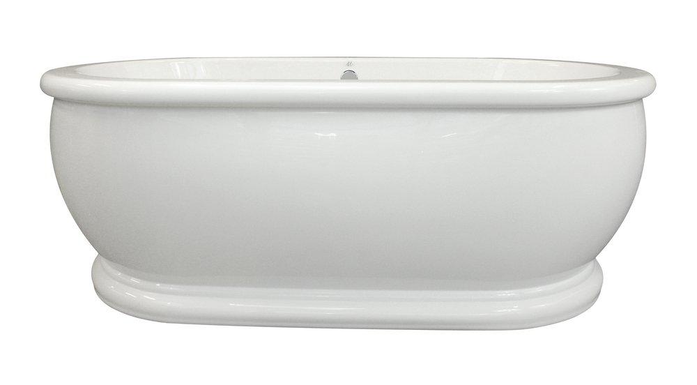 Hydro Systems Biscuit 66 x 36 in. 75 gal Acrylic Oval Soaking Bathtub with Rear Drain 