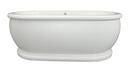 Hydro Systems Biscuit 66 x 36 in. 75 gal Acrylic Oval Soaking Bathtub with Rear Drain 