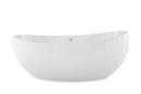Hydro Systems Biscuit 66 x 36 in. 85 gal Acrylic and Fiberglass Oval Freestanding Bathtub with Center Drain 