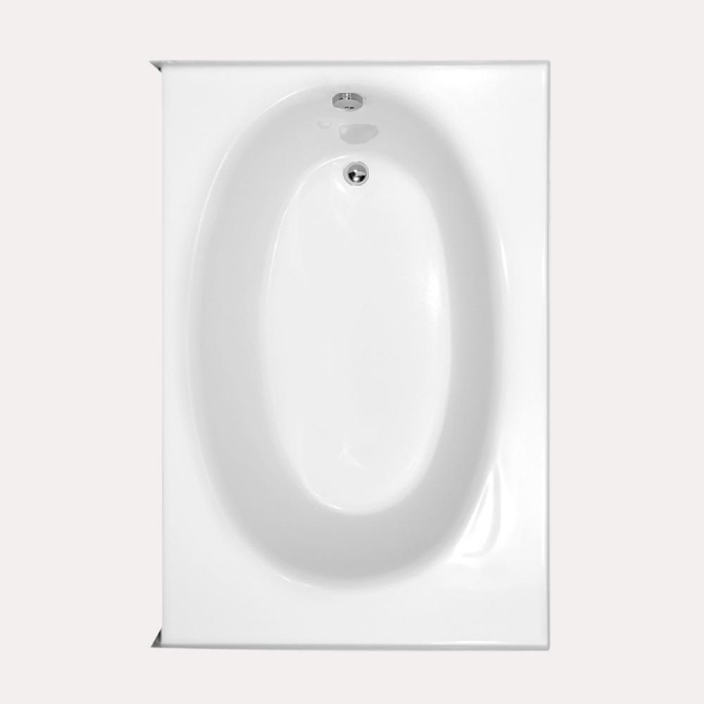 Hydro Systems White 60 x 42 in. Drop-In Bathtub with Right Drain 