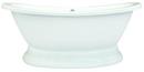 Hydro Systems White 72 x 36 in. 80 gal Acrylic and Fiberglass Oval Soaking Bathtub with Rear Drain 