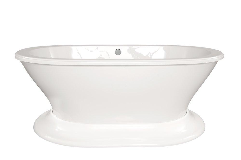 Hydro Systems White 70 x 40 in. Acrylic and Reinforced Fiberglass Oval Bathtub 