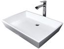 Hydro Systems White 1-Bowl Solid Surface Rectangular Lavatory Sink 
