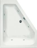 60 x 48 in. Corner Whirlpool Bathtub with Right Drain in White