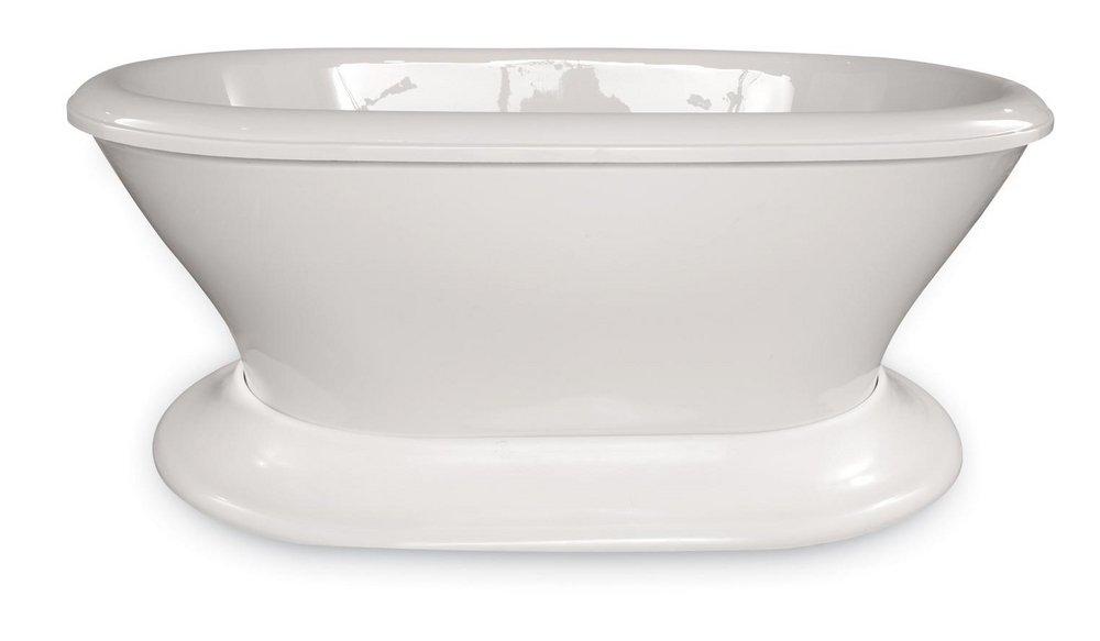 Hydro Systems Biscuit Acrylic Freestanding Bathtub with Rear Center Drain 