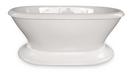 Hydro Systems Biscuit Acrylic Freestanding Bathtub with Rear Center Drain 