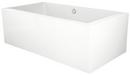 66 x 36 in. 85 gal Acrylic Rectangle Floor Mount Bathtub Only with Center Drain in White