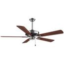 Minka Aire Brushed Nickel/Dark Walnut 52 in. 5-Blade Ceiling Fan 