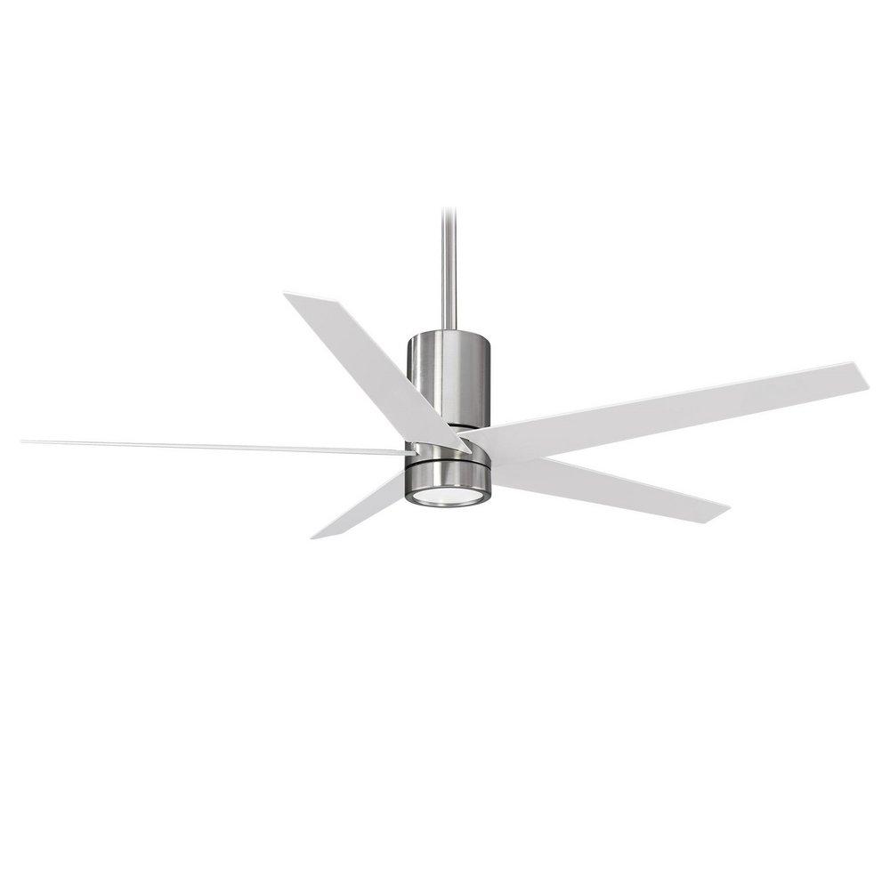 Minka Aire Brushed Nickel/White 56 in. 4-Blade Ceiling Fan 