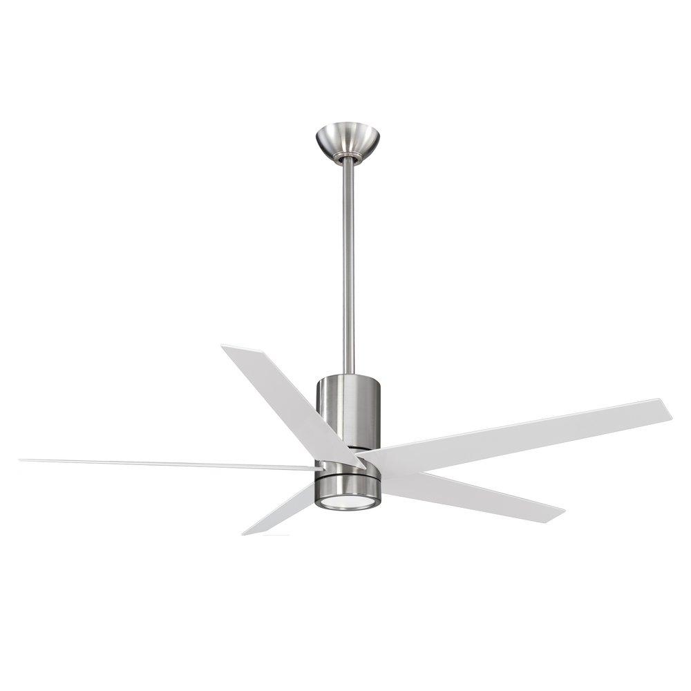 Minka Aire Brushed Nickel/White 56 in. 4-Blade Ceiling Fan 