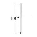 18 in. Ceiling Fan Downrod in Brushed Aluminum