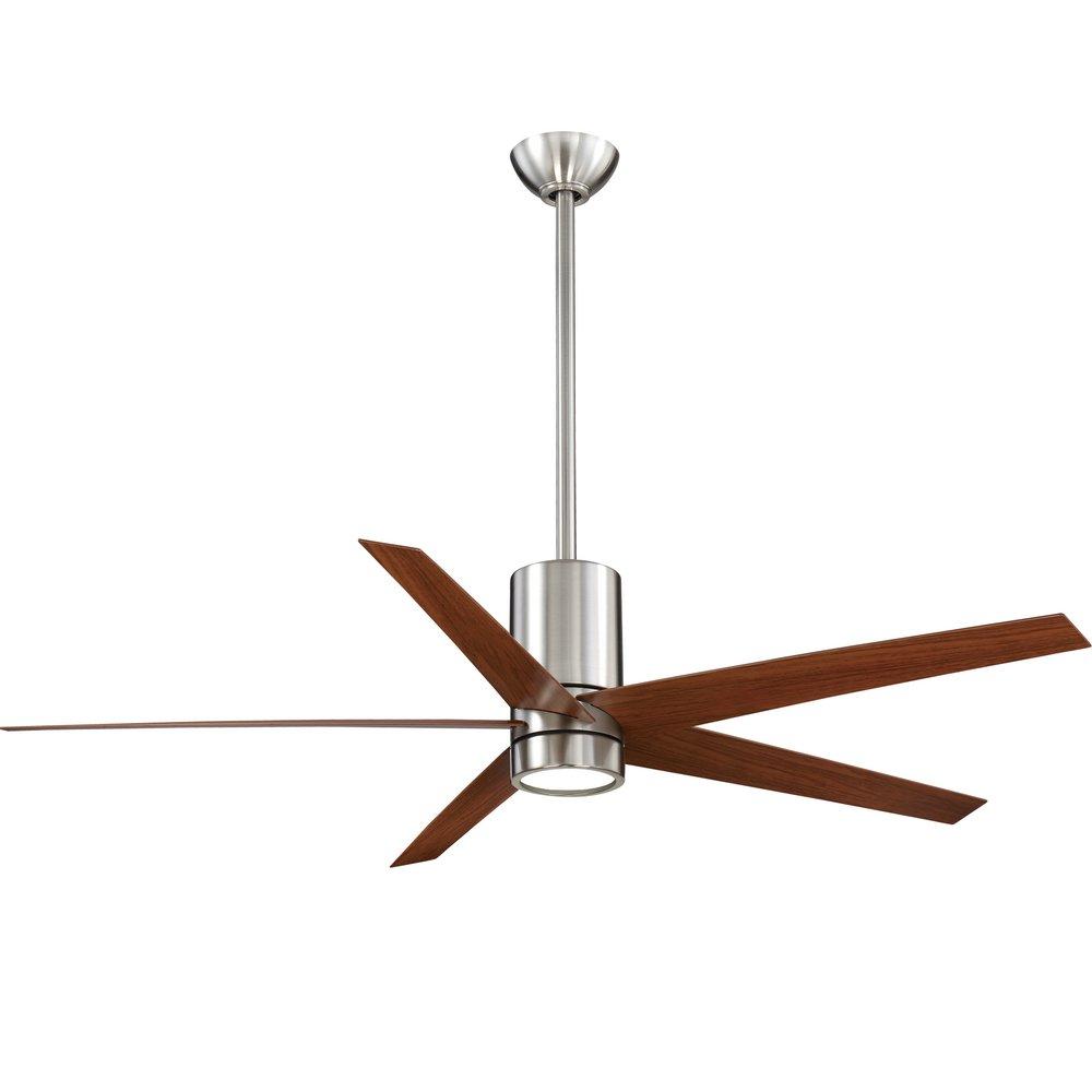 Minka Aire Brushed Nickel/Dark Walnut 56 in. 4-Blade Ceiling Fan 