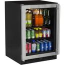 23-7/8 in. 190 Cans Beverage Cooler in Black/Stainless Steel