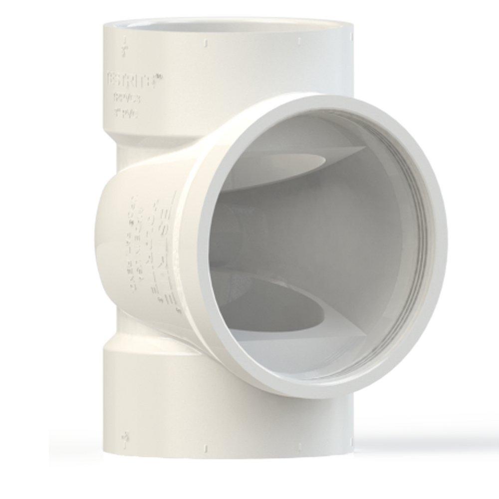 HoldRite&trade; White PVC Cleanout DWV Tee 
