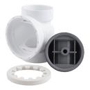 HoldRite&trade; White Plug DWV PVC Cleanout Tee with Nylon Plug and Spanner Ring 
