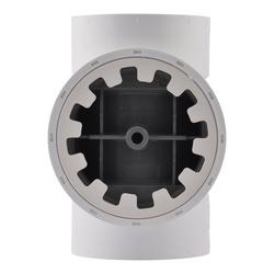 3 in. Plug DWV and Cleanout PVC and Nylon Tee with Spanner Ring