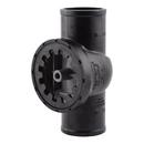 HoldRite&trade; Black No-Hub Straight and DWV PVC Tee with Spanner Ring and Plug 