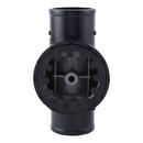 HoldRite&trade; Black No-Hub Straight and DWV PVC Tee with Spanner Ring and Plug 